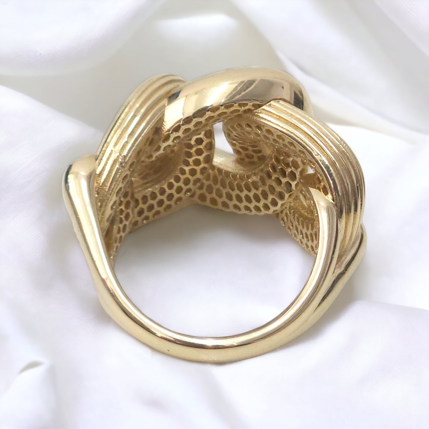 Wide Chain Style Ring 10kt