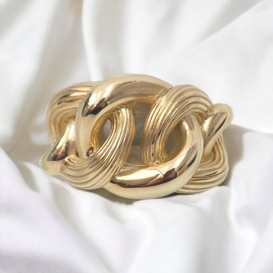 Wide Chain Style Ring 10kt